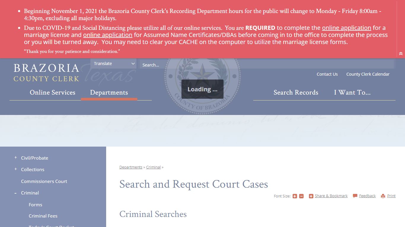 Search and Request Court Cases | Brazoria County Clerk